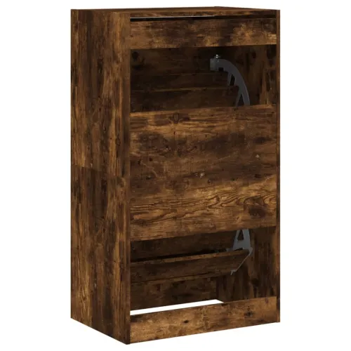 Ormarić za cipele s 2 ladice boja hrasta 60 x 42 x 108 cm - Dimljeni hrast 60 x 42 x 108 cm Cijena