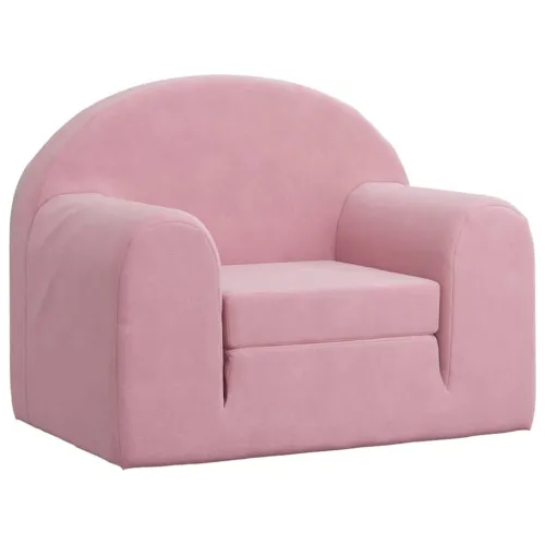 Dječji kauč na razvlačenje ružičasti mekani plišani - Ružičasta Sofa Ružičasta Sofa Cijena