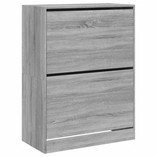 Ormarić za cipele s 2 preklopne ladice boja hrasta 80x42x108 cm - Sivi hrast sonoma 80 x 42 x 108 cm Cijena