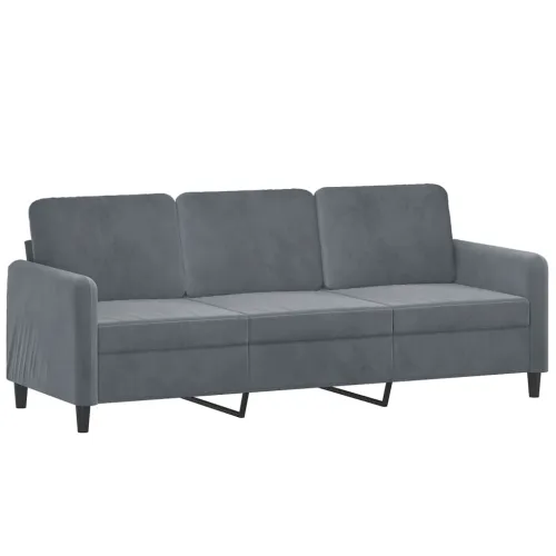 2-dijelni set sofa tamnosivi baršunasti - Tamno siva 1 s jastučićima Cijena