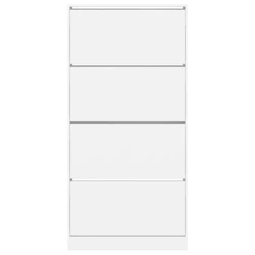 Ormarić za cipele s 4 preklopne ladice bijeli 80x21x163,5 cm - Bijela 80 x 21 x 163.5 cm Cijena