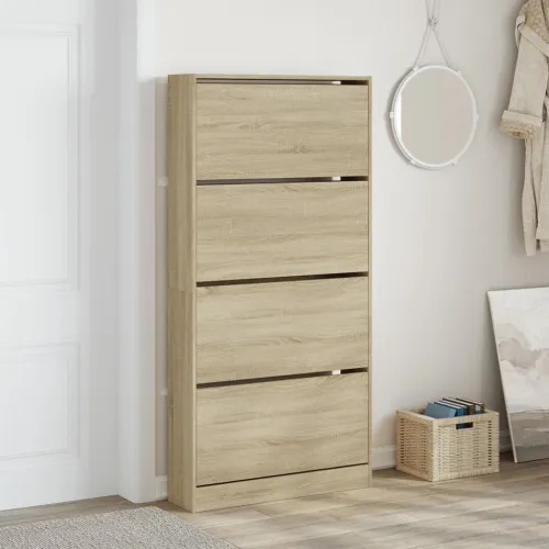 Ormarić za cipele s 4 ladice boja hrasta 80 x 21 x 163,5 cm - Sonoma hrast 80 x 21 x 163.5 cm Cijena