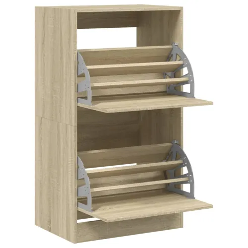 Ormarić za cipele s 2 ladice boja hrasta 60 x 42 x 108 cm - Sonoma hrast 60 x 42 x 108 cm Cijena