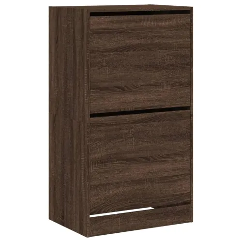 Ormarić za cipele s 2 ladice smeđa boja hrasta 60 x 42 x 108 cm - Smeđi hrast 60 x 42 x 108 cm Cijena