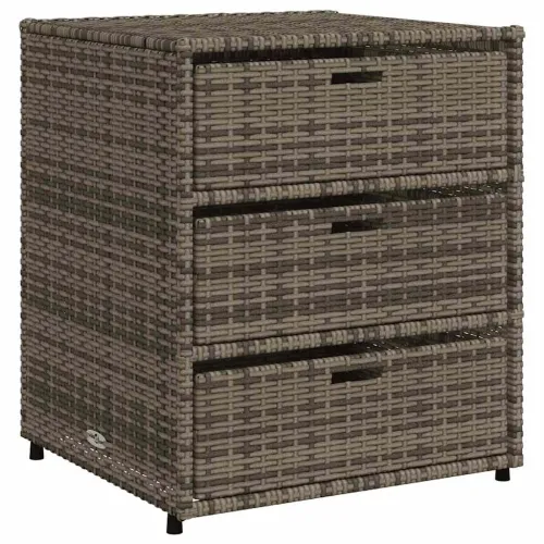 Vrtni ormarić za pohranu sivi 55x59x69 cm od poliratana - Siva 55 x 59 x 69 cm Siva 55 x 59 x 69 cm Cijena