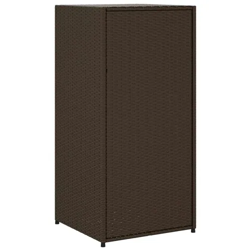 Vrtni ormarić za pohranu smeđi 55x55x111 cm od poliratana - Smeđa 55 x 55 x 111 cm Cijena