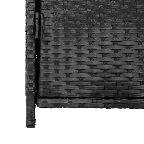 Vrtni ormarić za pohranu crni 55 x 59 x 80 cm od poliratana - Crna 55 x 59 x 80 cm Cijena
