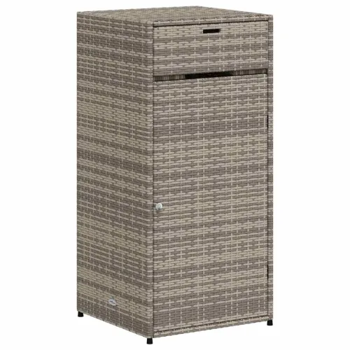 Vrtni ormarić za pohranu sivi 55x55x111 cm od poliratana - Siva 55 x 55 x 111 cm Cijena