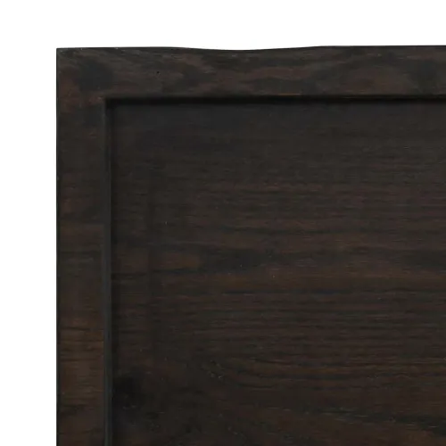 Stolna ploča tamnosmeđa 200x50x(2-6) cm obrađeni masivni hrast - Tamno smeđa 200 x 50 x 6 cm Cijena