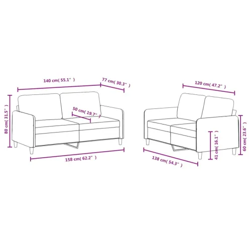 2-dijelni set sofa tamnosivi baršunasti - Tamno siva s jastučićima Cijena