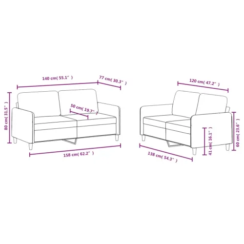 2-dijelni set sofa ružičasti baršunasti - Ružičasta s jastučićima Cijena
