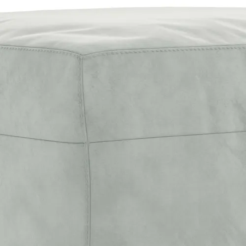 3-dijelni set sofa s jastucima svjetlosivi baršunasti - Svjetlosiva s jastucima i tabureom Cijena