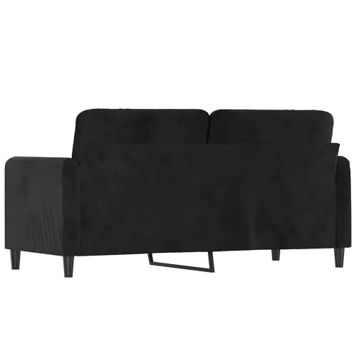 Dvosjed crni 140 cm baršunasti - Crna 140 cm Cijena