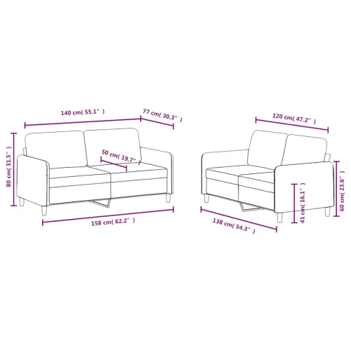 2-dijelni set sofa žuti baršunasti - Žuta s jastučićima Cijena