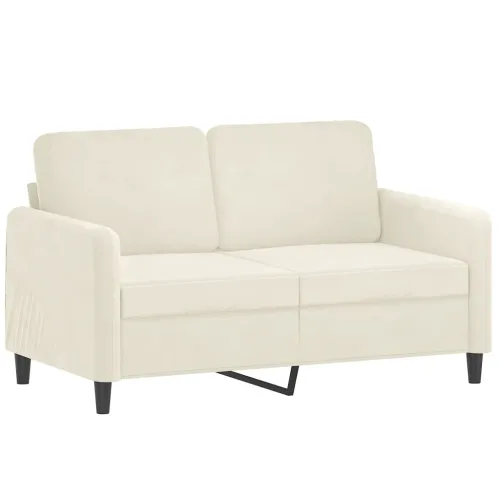 2-dijelni set sofa krem baršunasti - Krema s jastučićima Cijena