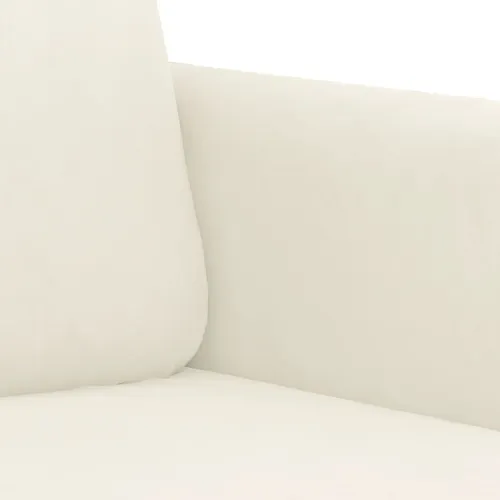 2-dijelni set sofa krem baršunasti - Krema s jastučićima Cijena
