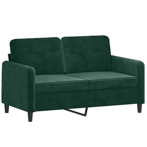 2-dijelni set sofa s jastucima tamnozeleni baršunasti - Tamnozelena s jastučićima Cijena