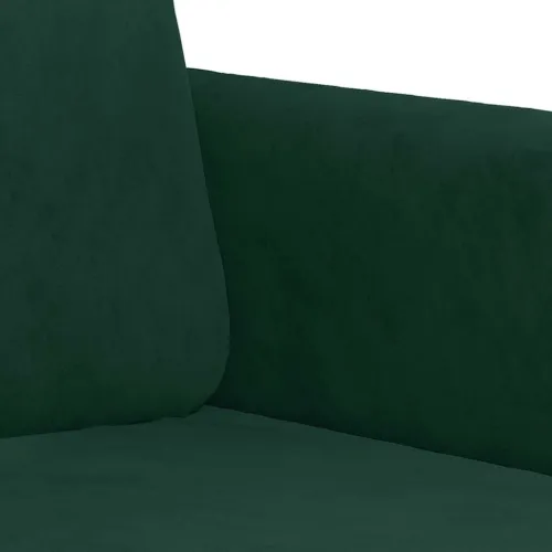 2-dijelni set sofa s jastucima tamnozeleni baršunasti - Tamnozelena s jastučićima Cijena