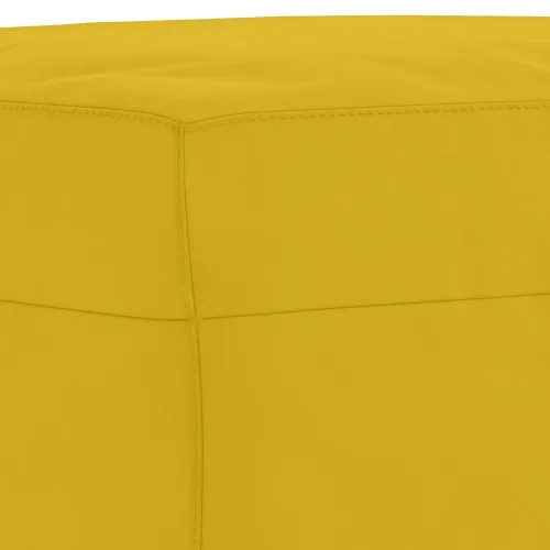 3-dijelni set sofa s jastucima žuti baršunasti - Žuta s jastucima i tabureom Cijena