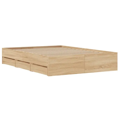 Okvir za krevet s ladicama boja hrasta 120x190 cm drveni - Sonoma hrast 120 x 190 cm Cijena