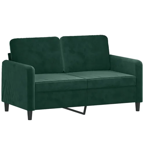 2-dijelni set sofa tamnozeleni baršunasti - Tamnozelena s jastučićima Cijena