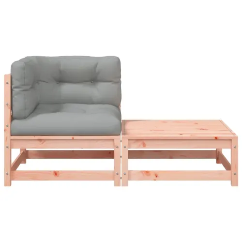 Kutna vrtna sofa s jastucima i tabureom - Prirodni douglas 1 kutna sofa Cijena