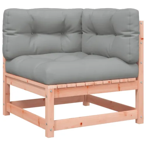Kutna vrtna sofa s jastucima i tabureom - Prirodni douglas 1 kutna sofa Cijena