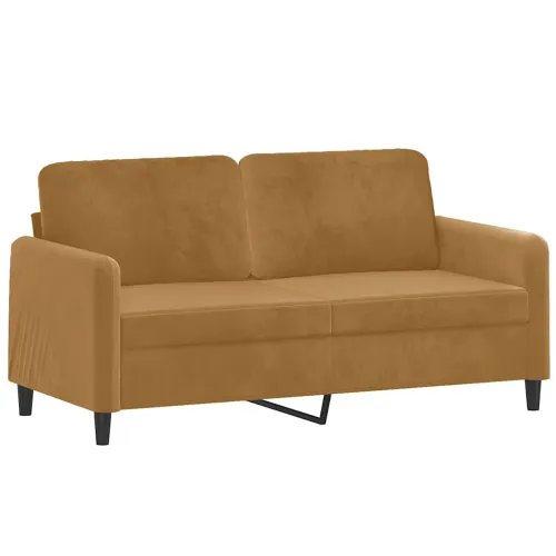 2-dijelni set sofa smeđi baršunasti - Smeđa s jastučićima Cijena
