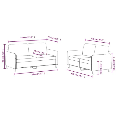 2-dijelni set sofa plavi baršunasti - Plava s jastučićima Cijena