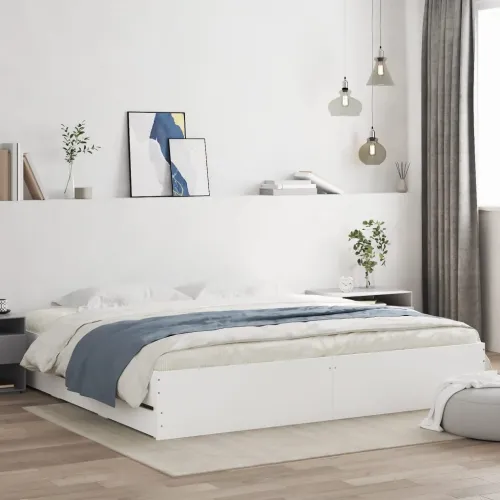 Okvir kreveta s ladicama bez madraca bijeli 200x200 cm - Bijela 200 x 200 cm Cijena