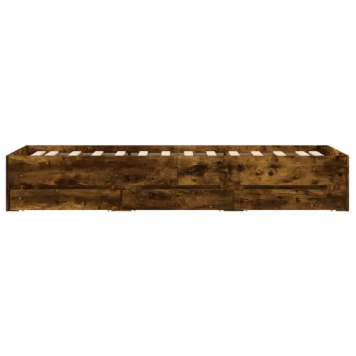 Okvir kreveta s ladicama boja hrasta 100x200 cm - Dimljeni hrast 100 x 200 cm Cijena