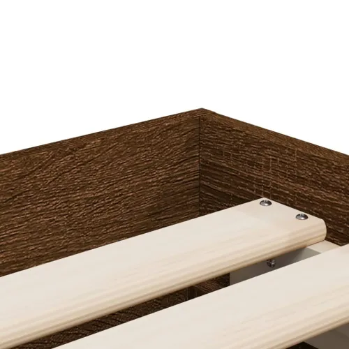 Okvir za krevet s uzglavljem smeđa boja hrasta 100x200cm drveni - Smeđi hrast 100 x 200 cm Cijena