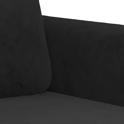 2-dijelni set sofa s jastucima crni baršunasti - Crna s jastučićima Cijena