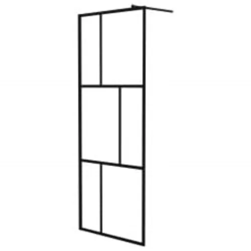 Pregrada za tuš s policom crna 90x195 cm staklo ESG i aluminij - Crna 90 x 195 cm Model 1 Cijena