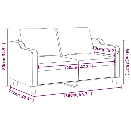 Dvosjed od tkanine krem 120 cm - Krema 1 120 cm Cijena