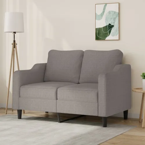 Dvosjed od tkanine smeđesivi 120 cm - Sivo-smeđa 120 cm Cijena