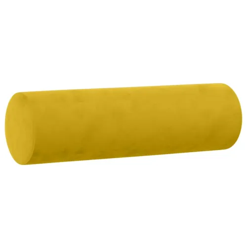 2-dijelni set sofa s jastucima žuti baršunasti - Žuta 1 s jastučićima Cijena