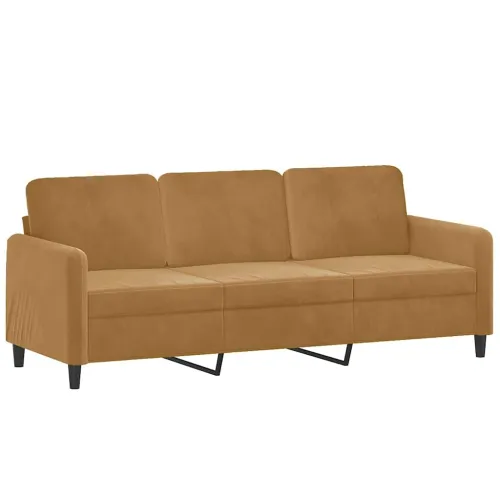 2-dijelni set sofa smeđi baršunasti - Smeđa 1 s jastučićima Cijena
