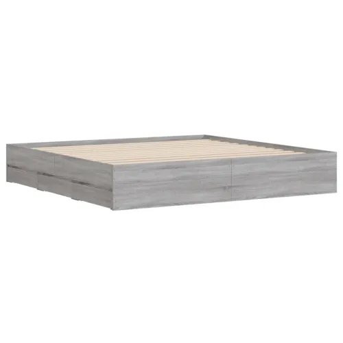 Okvir za krevet s ladicama boja hrasta 180x200 cm - Sivi hrast sonoma 180 x 200 cm Cijena