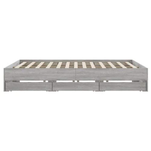 Okvir za krevet s ladicama boja hrasta 180x200 cm - Sivi hrast sonoma 180 x 200 cm Cijena