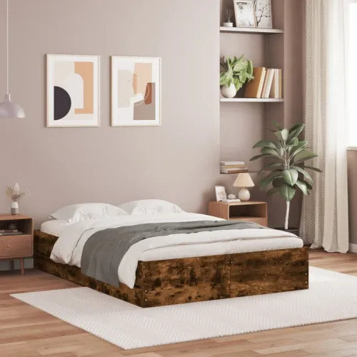 Okvir kreveta s ladicama boja hrasta 120x190 cm - Dimljeni hrast 120 x 190 cm Cijena