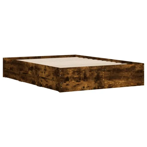Okvir kreveta s ladicama boja hrasta 120x190 cm - Dimljeni hrast 120 x 190 cm Cijena