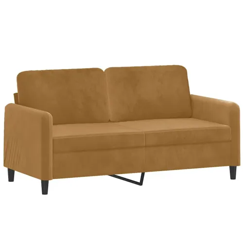Dvosjed smeđi 140 cm baršunasti - Smeđa 1 140 cm Smeđa Cijena
