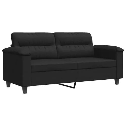 Dvosjed od tkanine crni 140 cm mikrovlakana - Crna 140 cm Cijena