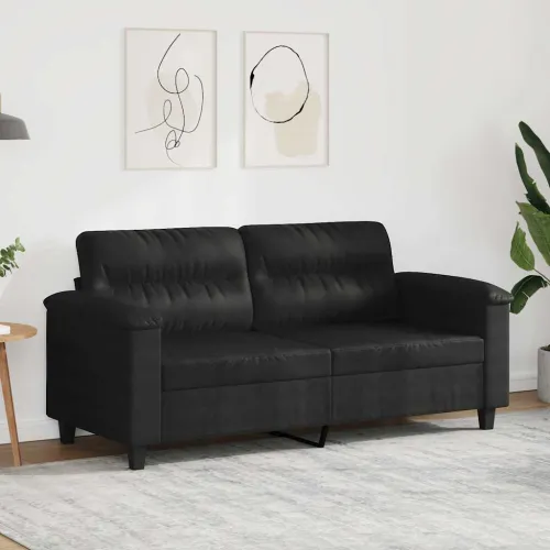 Dvosjed od tkanine crni 140 cm mikrovlakana - Crna 140 cm Cijena