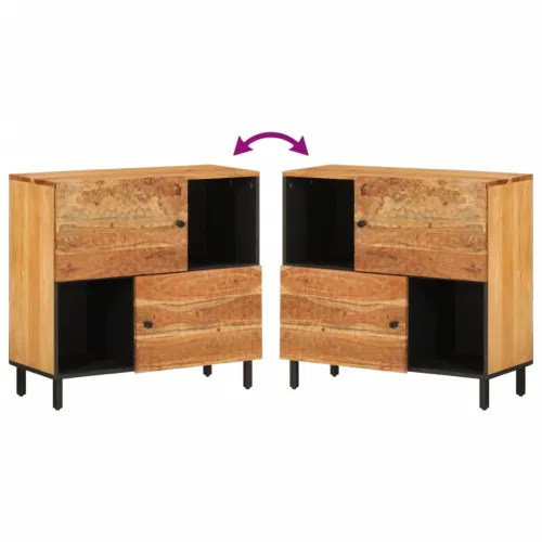Bočni ormarić 80 x 33 x 75 cm od masivnog bagremovog drva - Prirodna 1 Masivno bagremovo drvo Cijena