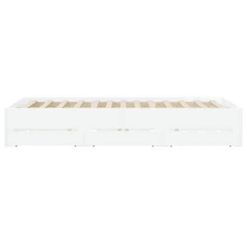 Okvir kreveta s ladicama bez madraca bijeli 140x190 cm - Bijela 140 x 190 cm Cijena