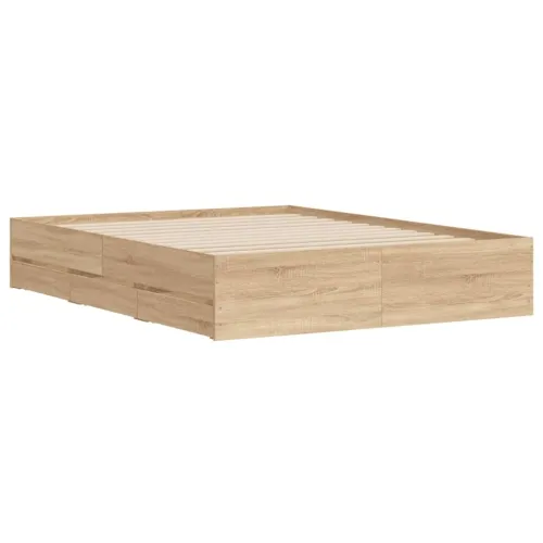 Okvir za krevet s ladicama boja hrasta 140x190 cm drveni - Sonoma hrast 140 x 190 cm Cijena