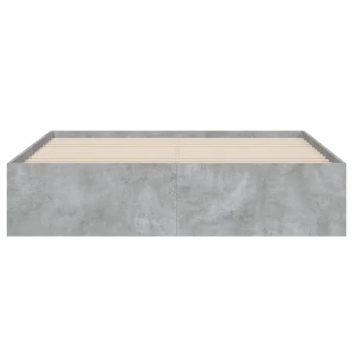 Okvir kreveta s ladicama siva boja betona 140x190 cm drveni - Beton siva 140 x 190 cm Cijena