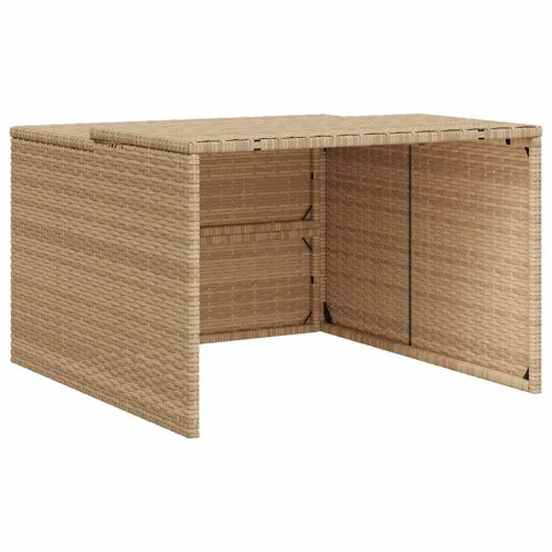 Garaža za robotsku kosilicu bež 86x90x52/57 cm od poliratana - Bež Cijena